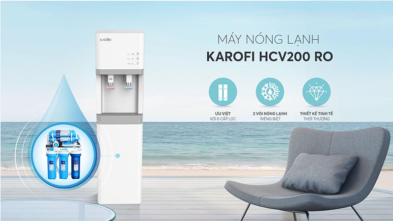 Máy lọc nước nóng lạnh Karofi HC200RO